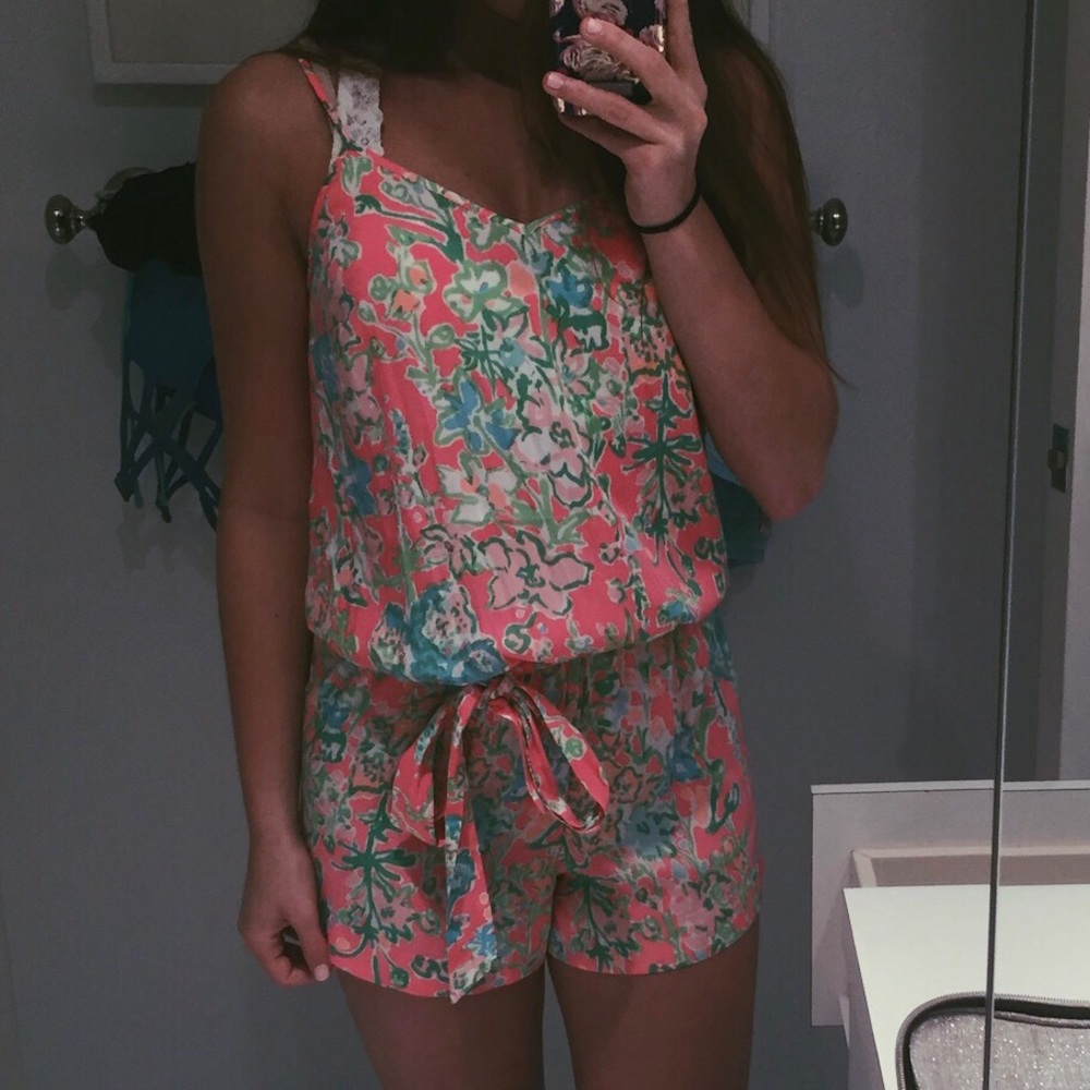 Lilly Pulitzer multi color print romper
